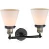 Innovations 208-BAB-G61-LED 2 Light Vintage Dimmable LED Bathroom Fixture, Black Antique Brass view 2
