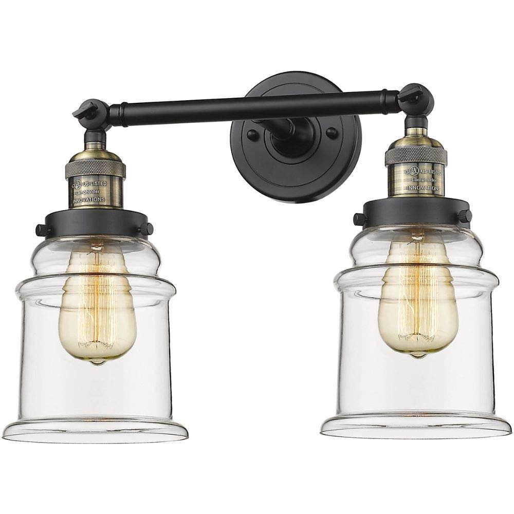 Innovations 208-BAB-G182 2 Light Bathroom Fixture, Black Antique Brass
