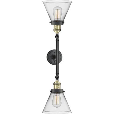 Innovations 208-BAB-G42 2 Light Bathroom Fixture, Black Antique Brass