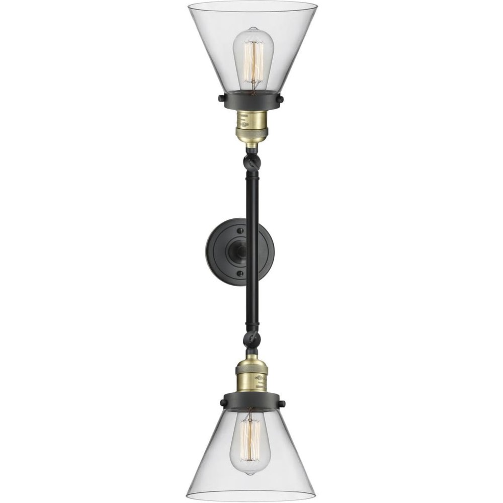 Innovations 208-BAB-G42 2 Light Bathroom Fixture, Black Antique Brass