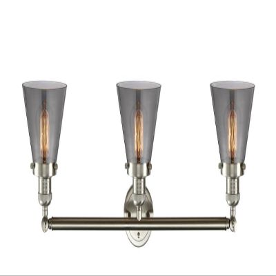 Innovations 205-SN-S-G63-LED 3 Light Vintage Dimmable LED Adjustable Bathroom Fixture, Brushed Satin Nickel