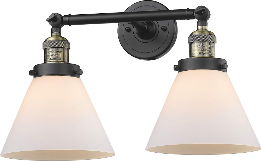 Innovations 208-BAB-G41 2 Light Bathroom Fixture, Black Antique Brass