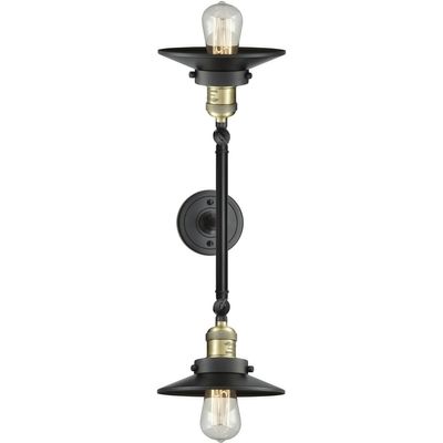 Innovations 208-BAB-M6 2 Light Bathroom Fixture, Black Antique Brass