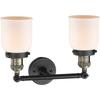 Innovations 208-BAB-G51-LED 2 Light Vintage Dimmable LED Bathroom Fixture, Black Antique Brass view 2