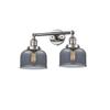 Innovations 208-PN-G73-LED 2 Light Vintage Dimmable LED Bathroom Fixture, Polished Nickel view 1