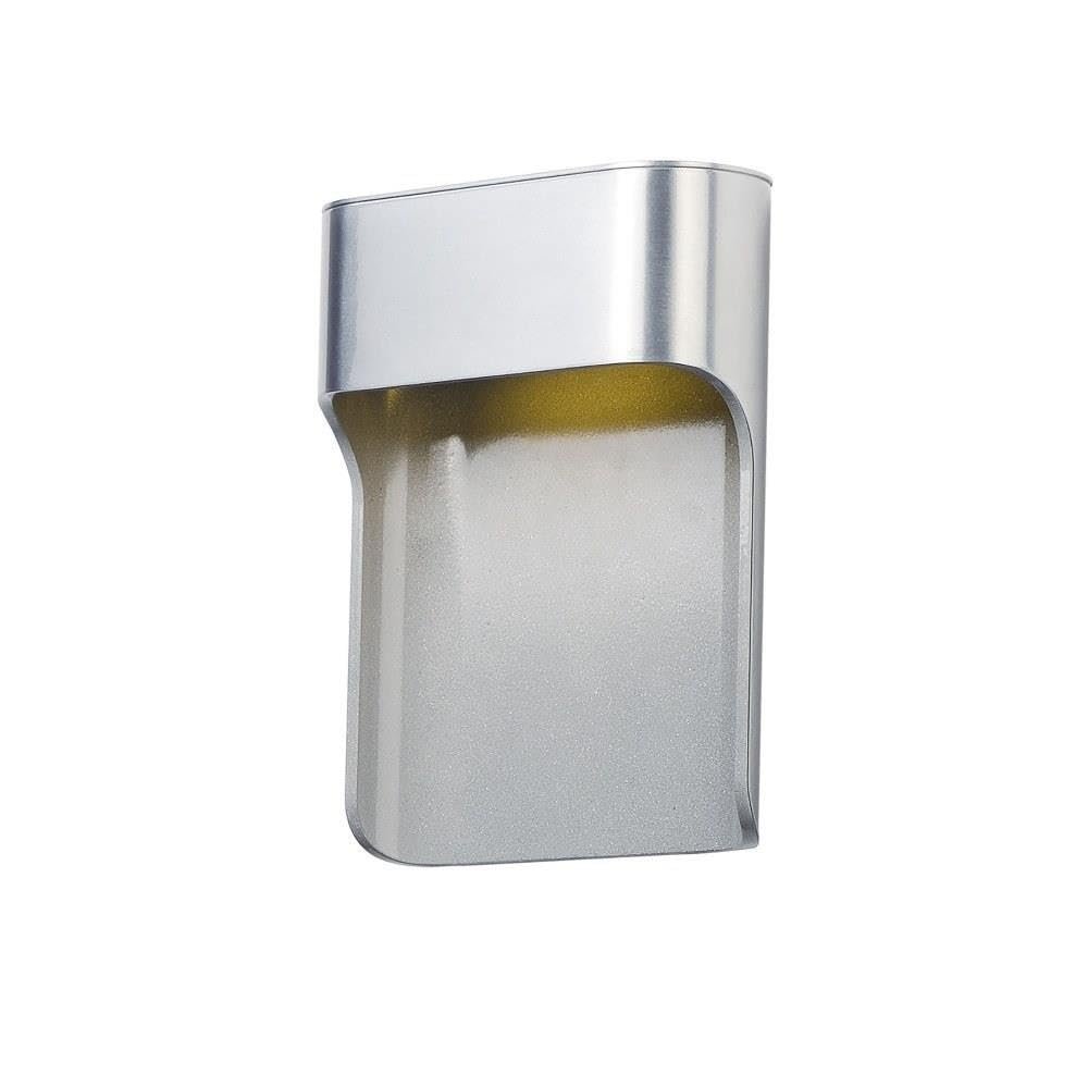 ET2 Lighting Alumilux Outdoor Wall Sconce | Satin Aluminum Finish | Aluminum Construction | Architectural Exterior Wall Lantern for Front Porches | Outdoor Hardwired Installation | E41330-SA