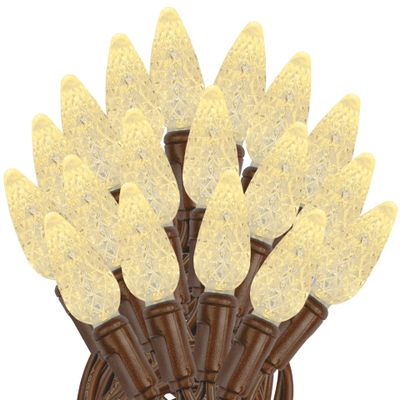 Novelty Lights 24FT 70 LED C6 Outdoor Christmas String Lights, Warm White