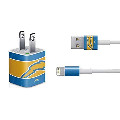 Skinit Decal Other Skin Compatible with iPhone Charger (5W USB) - Officially Licensed NFL Los Angeles Chargers Zone Block Design