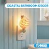 Real Shell Night Light, Seashell Decor for Coastal Bathroom or Beach House view 2
