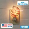Real Shell Night Light, Seashell Decor for Coastal Bathroom or Beach House view 3