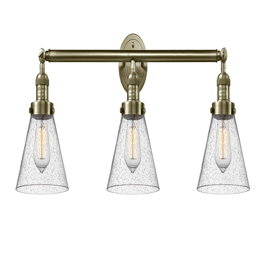 Innovations 205-AB-S-G44 3 Light Adjustable Bathroom Fixture, Antique Brass
