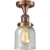 Innovations 517-1CH-AC-G54-LED 1 Light Vintage Dimmable LED Semi-Flush Mount, Antique Copper view 1