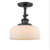 Innovations 201F-BK-G71 1 Light Semi-Flush Mount, Matte Black view 1