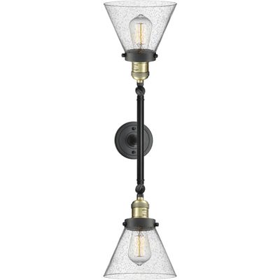 Innovations 208-BAB-G44 2 Light Bathroom Fixture, Black Antique Brass