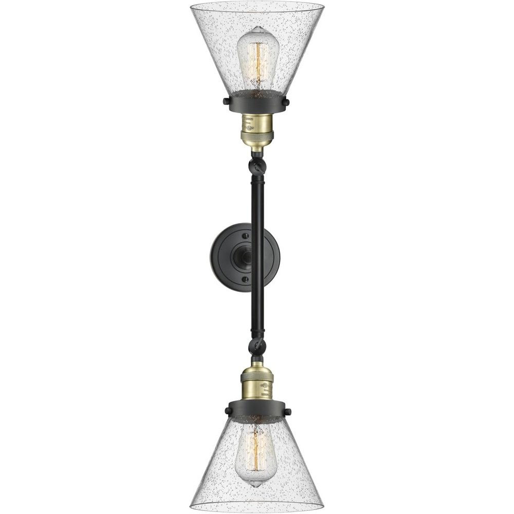 Innovations 208-BAB-G44 2 Light Bathroom Fixture, Black Antique Brass