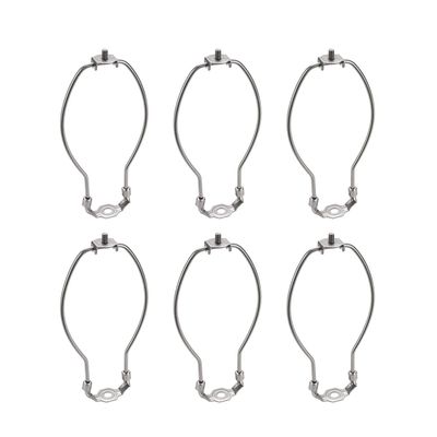 Aspen Creative 20009-26 9 1/2" Saddle (6 Pack), 9.5" Lamp Harp, Satin Nickel