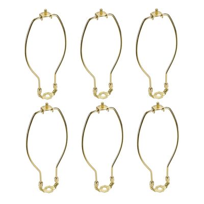 Aspen Creative 20007-16, 10" Heavy Duty Lamp Harp with Saddle in Polished Brass Finish, 6 Pack