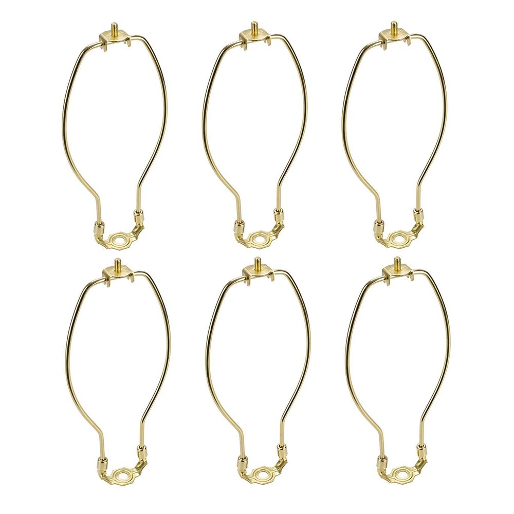 Aspen Creative 20007-16, 10" Heavy Duty Lamp Harp with Saddle in Polished Brass Finish, 6 Pack