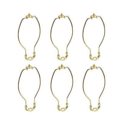 Aspen Creative 20001-16 8" Saddle (6 Pack), 8" Lamp Harp, Polished Brass