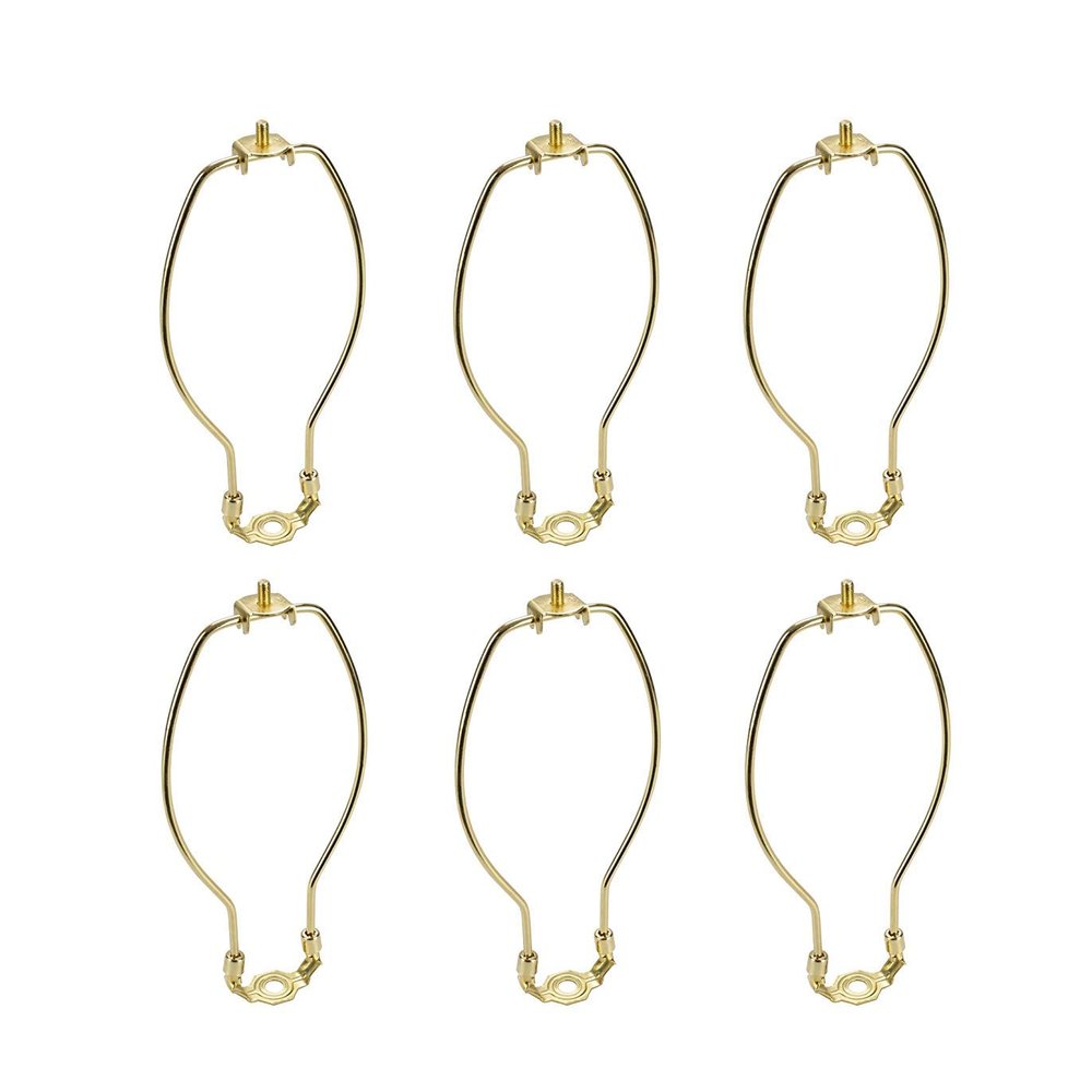 Aspen Creative 20001-16 8" Saddle (6 Pack), 8" Lamp Harp, Polished Brass