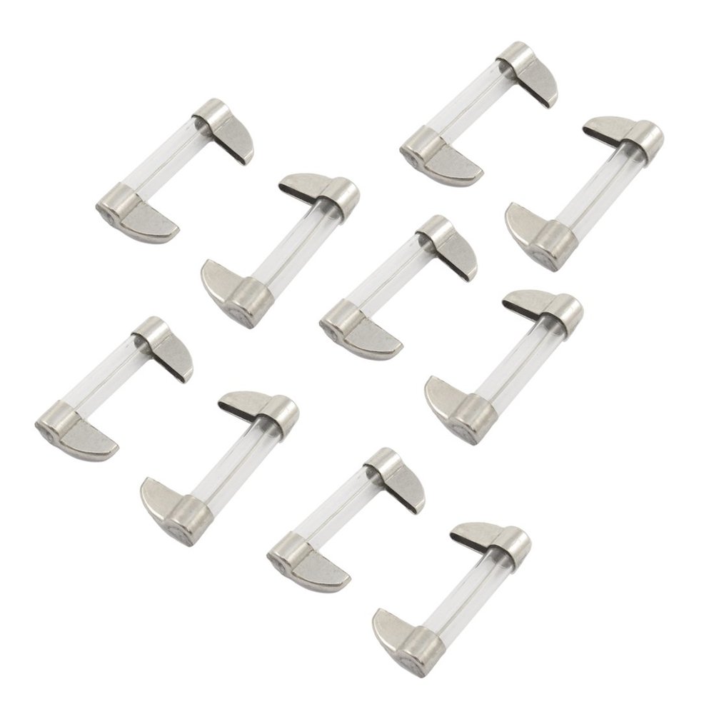 Aexit 10 Pcs Amplifier Installation 60V 60A 8mm x 37mm 8x37mm Marine Boat Glass Fast Blow Tube Fuses Fuses BGC60