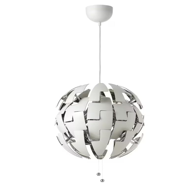 IKEA Ps 2014 Pendant Lamp, White, Silver Color 003.114.98