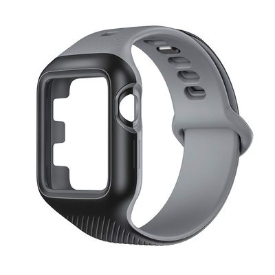 i-Blason Band Compatible with Apple Watch 3 42 mm, [New Unity Series] Premium Hybrid Protective Bumper Band for Apple Watch 42 mm 2017 Release [Compatible with Apple Watch 42mm 2015 2016] (Black)