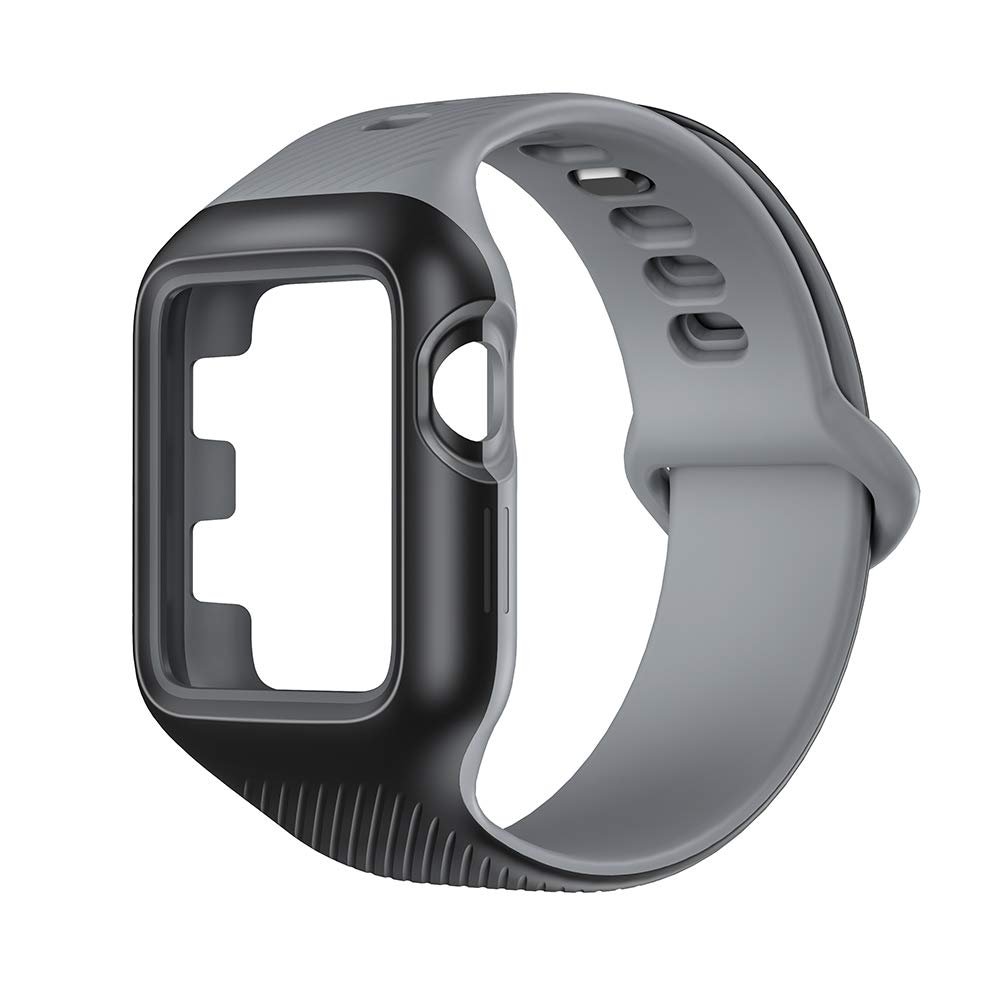 i-Blason Band Compatible with Apple Watch 3 42 mm, [New Unity Series] Premium Hybrid Protective Bumper Band for Apple Watch 42 mm 2017 Release [Compatible with Apple Watch 42mm 2015 2016] (Black)