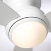 Luminance kathy ireland HOME Curva Sky LED Outdoor Ceiling Fan with Light Kit, 44 Inch | Modern Flush Mount Fixture with Weather Resistant Blades | Dimmable with Remote Control, Appliance White view 3
