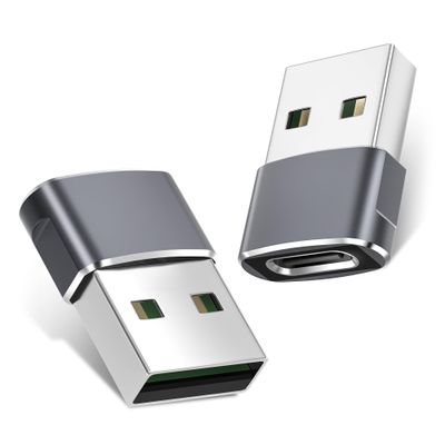 Basesailor USB to USB C Adapter for iPhone 17 Pro Max,16 15 Charger Adapter 2Pack,Type C Female to USBA Male Converter for Apple Watch iWatch S11 S10 SE,AirPods Pro 3 4,iPad mini 7 6 Air 5,Samsung S25