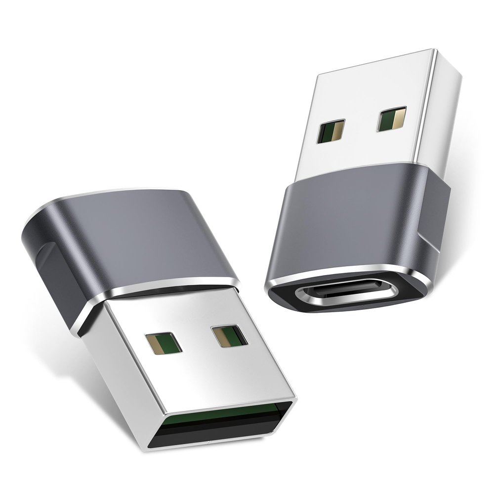 Basesailor USB to USB C Adapter for iPhone 17 Pro Max,16 15 Charger Adapter 2Pack,Type C Female to USBA Male Converter for Apple Watch iWatch S11 S10 SE,AirPods Pro 3 4,iPad mini 7 6 Air 5,Samsung S25