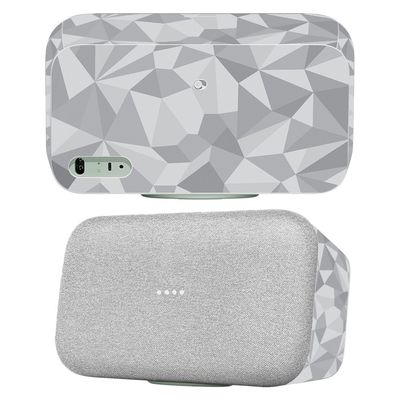 MightySkins Skin Compatible with Google Home Max - Gray Polygon | Protective, Durable, and Unique Vinyl Decal wrap Cover | Easy to Apply | Made in The USA