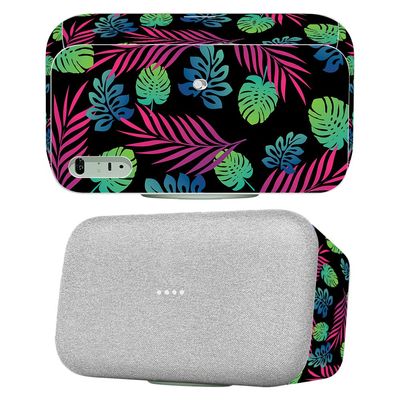 MightySkins Skin Compatible with Google Home Max - Neon Tropics | Protective, Durable, and Unique Vinyl Decal wrap Cover | Easy to Apply | Made in The USA
