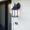 Canarm Dane 1-Light LED Lantern, Black Finish Wall Mount with Clear Glass Panels, Durable Weather-Resistant Outdoor Lighting for Patio, Porch and Garage view 2