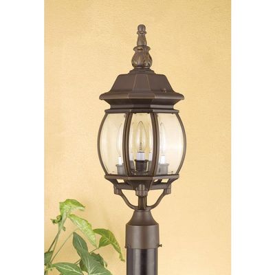 Cal Lighting OL-143PS-OB Transitional 120V,E27,3X60W Max, 8 X 17 1/2, Dc in Bronze/Dark Finish,
