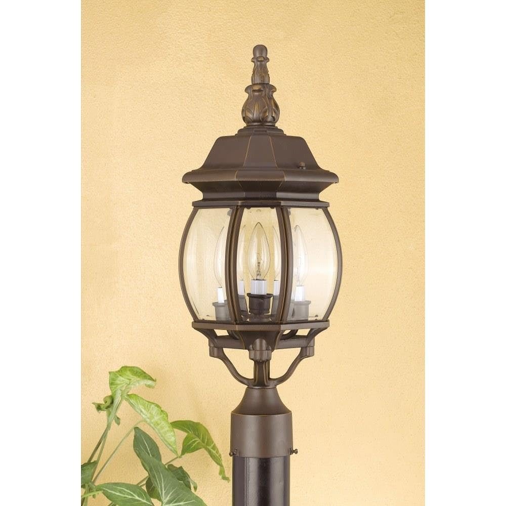 Cal Lighting OL-143PS-OB Transitional 120V,E27,3X60W Max, 8 X 17 1/2, Dc in Bronze/Dark Finish,