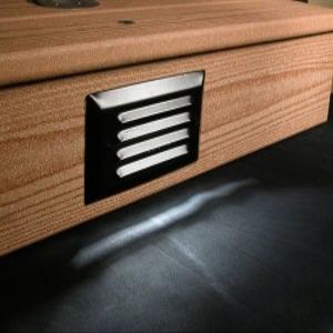 Aurora Pyxis Recessed Step Riser Light, 6W LED, Black