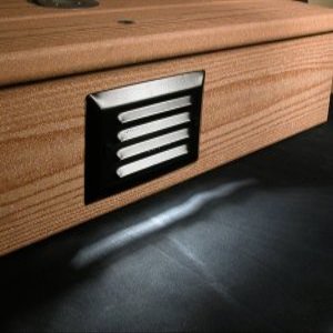 Aurora Pyxis Recessed Step Riser Light, 6W LED, Black