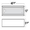 NICOR Lighting 1x4 Ft. Surface Mount Frame Kit for LED Troffers (SK14) , Black view 3
