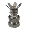 LOT OF 10... NICKEL-PLATED 6-PRONG FINIAL BASES - MAKE YOUR OWN view 1