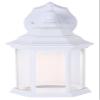 Canarm Dane 1-Light LED Lantern, White Finish Wall Mount with Clear Glass Panels, Durable Weather-Resistant Outdoor Lighting for Patio, Porch and Garage view 2