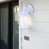 Canarm Dane 1-Light LED Lantern, White Finish Wall Mount with Clear Glass Panels, Durable Weather-Resistant Outdoor Lighting for Patio, Porch and Garage view 3