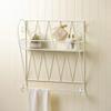 Zingz & Thingz French Country Collection Wire Wall Shelf, 23.75x7.25x28.5, White view 2