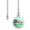 Never Forget Music Record 8 Track Cassette Vinyl Ceiling Fan and Light Pull view 2