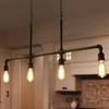LOG BARN Pendant Lighting for Kitchen Island, 4-Light Farmhouse Industrial Lighting in Black Metal, 44" Linear Dining Room Lighting Fixtures Hanging view 1