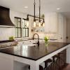 LOG BARN Pendant Lighting for Kitchen Island, 4-Light Farmhouse Industrial Lighting in Black Metal, 44" Linear Dining Room Lighting Fixtures Hanging view 3