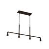 LOG BARN Pendant Lighting for Kitchen Island, 4-Light Farmhouse Industrial Lighting in Black Metal, 44" Linear Dining Room Lighting Fixtures Hanging view 4