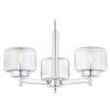 Industrial Seeded Glass Chandelier Chrome 3-Lt view 3