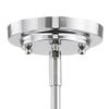 Industrial Seeded Glass Chandelier Chrome 3-Lt view 4