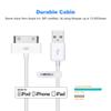 Aibocn MFi Certified 30 Pin Sync and Charge Dock Cable for iPhone 4 4S / iPad 1 2 3 / iPod Nano/iPod Touch - White view 2